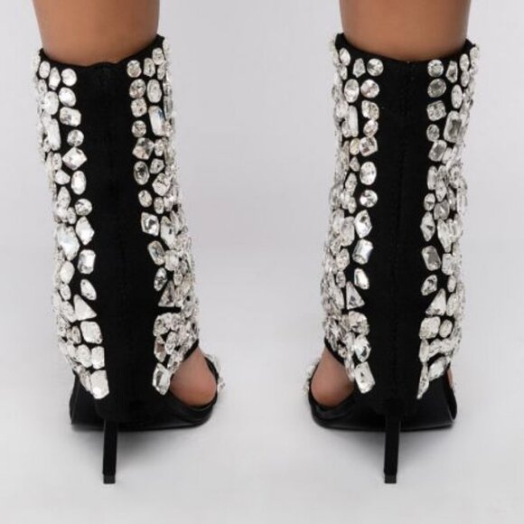 AZALEA WANG STOPPIN THE WHOLE SHOW STILETTO SANDAL IN BLACK ( BRAND NEW !!!!! - Picture 3 of 7